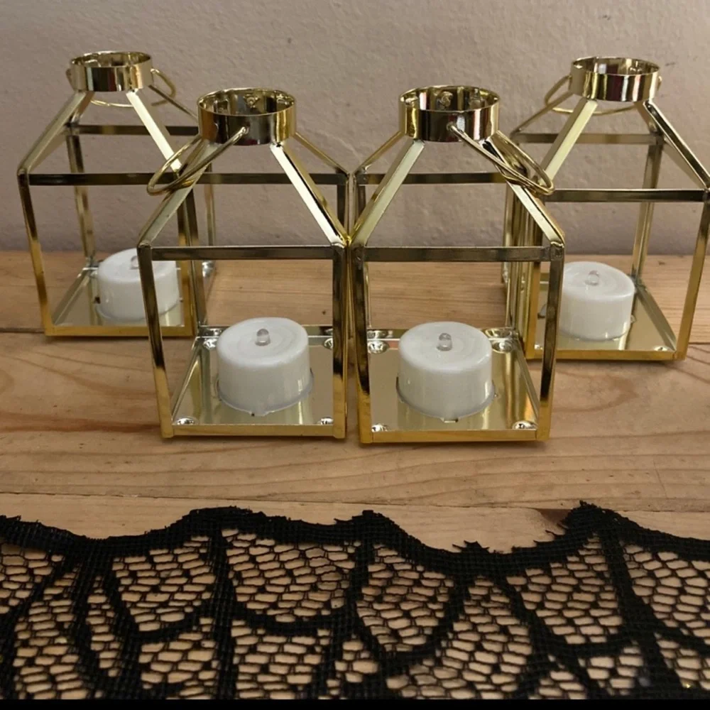 Bullseye target mini gold Lanterns LED